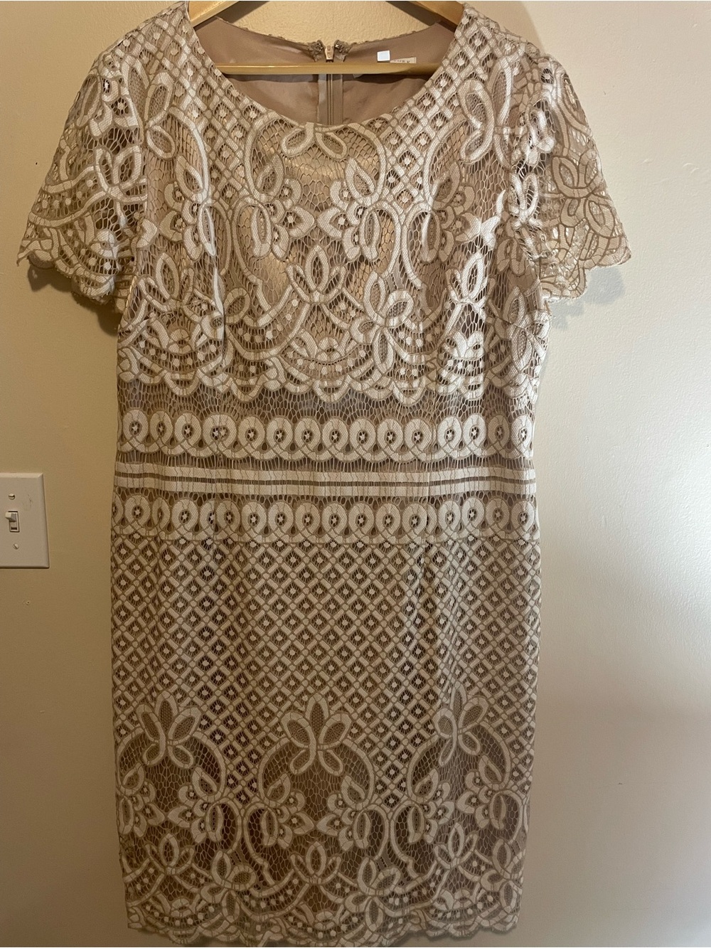 Preston & York Beige Lace Midi Dress